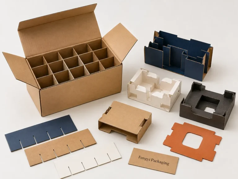 Fengyi Packaging concept mockup of custom paperboard packaging inserts and dividers