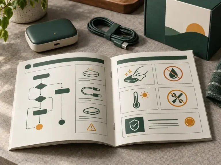 After-sales support manual printing with troubleshooting and maintenance guides