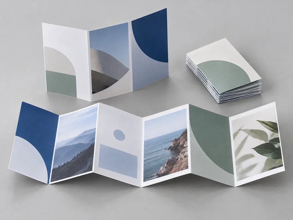 Fengyi Packaging concept photo of custom accordion-fold, Z-fold and tri-fold leaflets
