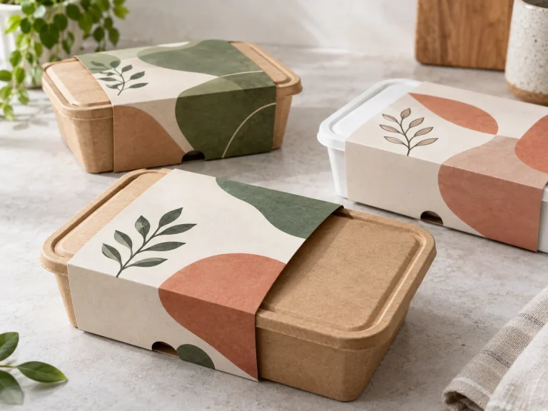 Custom food pack sleeves for branded food packaging