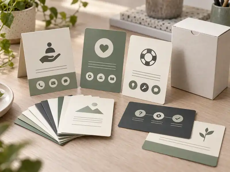 Custom Printed Support Information Cards