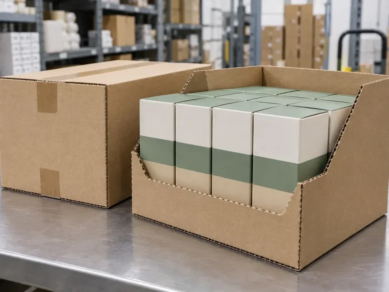 Shelf-ready corrugated distribution case with a perforated tear-away front